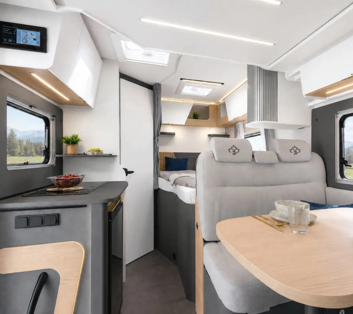 Interieur van een Ahorn Camp half-integraal